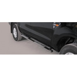 TUBES MARCHE PIEDS OVALE INOX DESIGN FORD RANGER 2012
